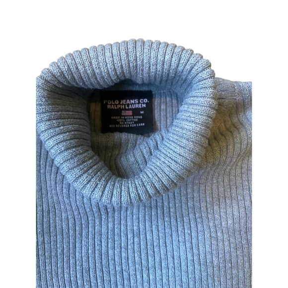 Polo Jeans Co. Ralph Lauren Turtleneck Sweater Ribbed Knit Top - Picture 2 of 5